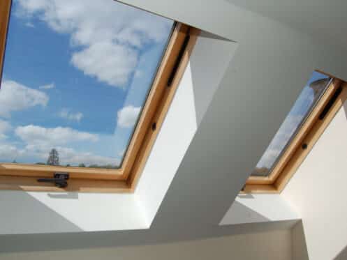 Skylight windows in a home in Davenport, IA