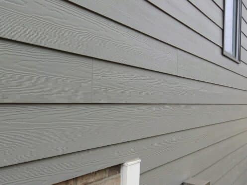closeup of vinyl siding